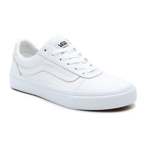 VANS WHITE WARD LO DELUXE SNEAKER - WOMEN'S 8.5